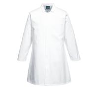 Portwest 2202 Manteau de Travail pour Homme Sécurité Alimentaire | Sergé en polycoton durable, poche intérieure sécurisée, lavage industriel, design hygiénique professionnel