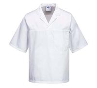 Portwest 2209 Tunique Tissu Pré Rétréci Manches Courtes Polycoton Industrie | Blanc, 3XL, Lavable en Machine à 60°C, 65% Polyester et 35% Coton, Résistant à L'usure, Ventilation du Dos, Coupe Standard
