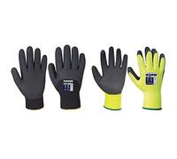 Portwest A146 Gant d'hiver arctique, XL, noir & Gant Thermique Enduit Latex, Couleur: Jaune, Taille: M, A140BKRM
