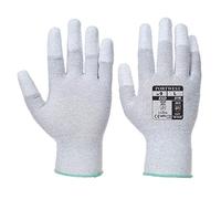 Portwest A198 Gant de Sécurité Antistatique à Bout des Doigts PU Gris, XXS