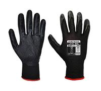 Portwest A320 Gant Dexti Grip Enduction en Mousse de Nitrile Paume Enduite | Noir, M, EN 388 (2121X), EN ISO 21420 Dextérité 5, Polyester Jauge 15 Respirant Durable, Doublure Respirante
