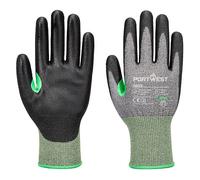 Portwest A638 Gant anti-coupures CS C15 PU Gris/Noir - Taille M