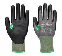 Portwest A638 Gant anti-coupures CS C15 PU Gris/Noir - Taille XL