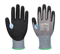 Portwest A648 Gant anti-coupures CS D21 nitrile Gris/Noir - Taille XS