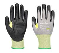 Portwest A651 Gant anti-coupures CS E15 PU Gris/Noir - Taille XS