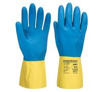 Portwest A801 Gant Latex Double enduction Jaune/Bleu - Taille S