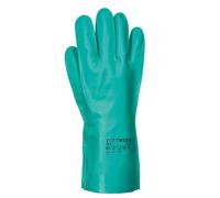 Portwest A810 Gant Nitrosafe Chimique Nitrile Résistant Aux Huiles | Vert, XL, Certifié CE Pour Conformité, EN ISO 21420 Dextérité 5 Pour Gestes Précis, 320 mm, Doublure Ouatinée, Motif Texturé