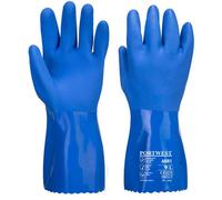 Portwest A881 Gant Marine Chimie PVC Ultra Bleu - La paire - Taille M