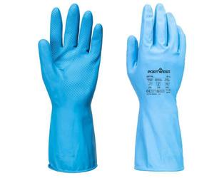 Portwest AP76 Gant de protection FD chimique B Latex (12 paires) Bleu - 12 paires de gants - Taille M