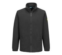 Portwest AS26 Veste polaire antistatique ESD certifiée CE EN 61340 avec poches zippées Couche intermédiaire en fibre de carbone 280 g, Noir, M