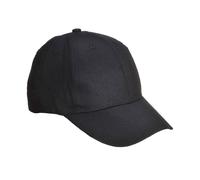 Portwest B010 Six Panneau Unisexe Baseball Casquette Polycoton - Noir ou Marine