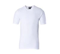 Portwest B120 Chemise Thermique Manches Courtes Lavable en Machine Mixte | Blanc, XL, Polyester, 50% Coton, Protection D'isolation, Col Rond, Évacuation de L'humidité, Polycoton, Léger, Respirant