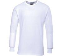 Portwest B123 - T-shirt thermique à manches longues - Homme (2XL) (Blanc) - UTRW1016 Blanc G
