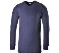 Portwest B123 - T-shirt thermique à manches longues - Homme (L) (Bleu marine) - UTRW1016 Bleu Marine G