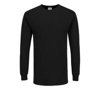 Portwest T-shirt thermique B123 – Manches longues, isolé, respirant, noir, Moyen, hommes