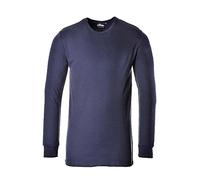 Portwest T-shirt thermique B123 Homme – Manches longues isolé, respirant – Bleu marine 4XL