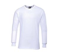 Portwest T-shirt Thermique B123 – Isolé, Manches Longues – Blanc, Petit