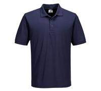 Portwest B210 Polo Naples en Piqué Poly Coton Protection UPF 40+ | Marine, 3XL, Col Et Manchettes À Côtes, Ouverture À Boutons Patte, Coutures Double Piqûre, Adapté À La Personnalisation