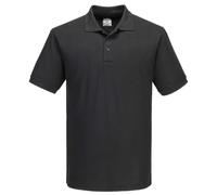 Portwest B210 Polo Naples en Piqué Poly Coton Protection UPF 40+ | Noir, 5XL, Col Et Manchettes À Côtes, Ouverture À Boutons Patte, Coutures Double Piqûre, Adapté À La Personnalisation
