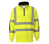 Portwest B308 Maillot de Rugby Xenon de Travail Haute Visibilité Jaune, Grand