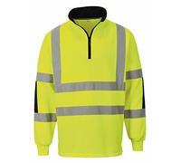 Portwest B308 Maillot de Rugby Xenon de Travail Haute Visibilité Jaune, Très Grand