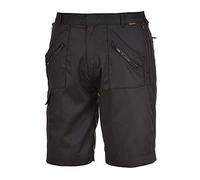 Portwest S889 Shorts de Sécurité de Travail Élastiqués Action Noir, S