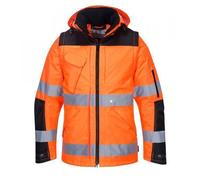 Portwest Blouson 3-en-1 PRO HV imperméable haute visibilité orange - parka mixte, manches & capuche amovibles M