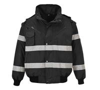 Portwest Blouson Bomber Iona 4 en 1, Couleur: Noir, Taille: L, S435BKRL