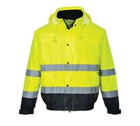 Portwest Blouson HV bicolore, Couleur: Jaune/Marine, Taille: XXL, S266YNRXXL