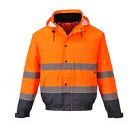 Portwest Blouson HV bicolore, Couleur: Orange/Marine, Taille: XXXL, S266ONRXXXL