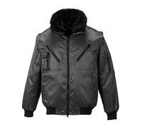 Portwest Blouson Pilot, Couleur: Noir, Taille: 4XL, PJ10BKR4XL