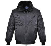 Portwest Blouson Pilot, Couleur: Noir, Taille: M, PJ10BKRM