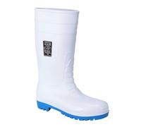 Portwest Bottes de sécurité Wellington S5, Couleur: Blanc, Taille: 47, FW95WHR47