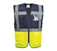 Portwest C276 Gilet Executive Paris Hi-Vis bicolore Jaune/Marine - Taille 4XL