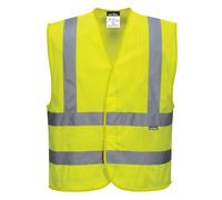 Portwest C370 Gilet HV Tissu en Maille Aérée Coupe Ample Lavable en Machine | Jaune, 2XL/3XL, EN ISO 20471 Classe 2, Polyester, Bandes et Bretelles, Auto-Agrippant