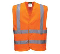 Portwest C370 Gilet HV Tissu en Maille Aérée Coupe Ample Lavable en Machine | Orange, S/M, EN ISO 20471 Classe 2, Polyester, Bandes et Bretelles, Auto-Agrippant