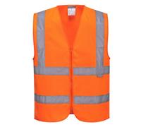 Portwest C375 Gilet Hi-Vis avec zip Orange - Taille XS