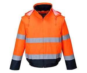 Portwest C464 Blouson HV 2-en-1 HV Doublé Polyester Imperméable 3 poches