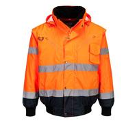 Portwest C465 Blouson Bomber 3-en-1 Haute Visibilité Bicolore Orange/Marine - Taille S