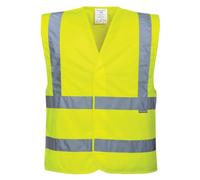 Portwest Gilet Hi-Vis Baudrier et double ceinture Jaune Taille S/M C470YERS/M