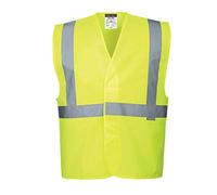 Portwest C472 Gilet 1 Bande Baudrier Coupe Ample Haute Visibilité Léger | Jaune, 4XL/5XL, EN ISO 20471 Classe 2, Polyester, Réfléchissant, Auto-Agrippant