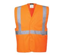 Portwest C472 Gilet 1 Bande Baudrier Coupe Ample Haute Visibilité Léger | Orange, 2XL/3XL, EN ISO 20471 Classe 2, Polyester, Réfléchissant, Auto-Agrippant