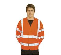 Portwest Gilet C473ORRS/M – 2 bandes avec baudrier, manches longues – Orange S/M