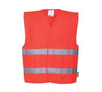 Portwest Gilet Double bande C474RERXX/3X – Rouge – Taille XX/3X