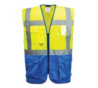 Portwest C476 Gilet Executive Warsaw Jaune/Royal - Taille XS