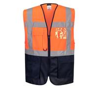 Portwest C476 Gilet Executive Warsaw Orange/Marine - Taille 5XL