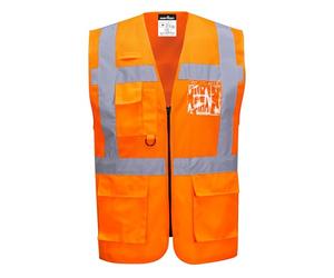 Portwest C496ORRM Madrid Executive Mesh Vest, Medium, Orange