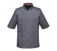 Portwest Veste de chef C738 professionnelle à mailles aérées pour hommes Gris Ardoise S