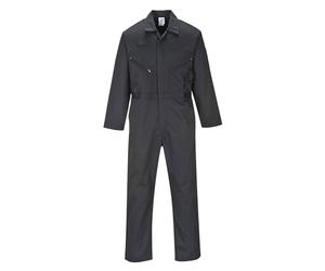 Portwest C813 Combinaison Liverpool Zip Ouvertures D'accès Latérales Zippé | Noir, M, UPF 40+, Poche Téléphone Portable, Soufflet D'aisance, Coupe Standard, 8 Poches, Dos D'aisance, Construction