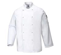 Portwest C833 Veste de Cuisine Suffolk pour Chef Blanc, L